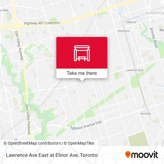 Lawrence Ave East at Elinor Ave map