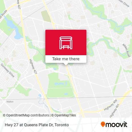 Hwy 27 at Queens Plate Dr map