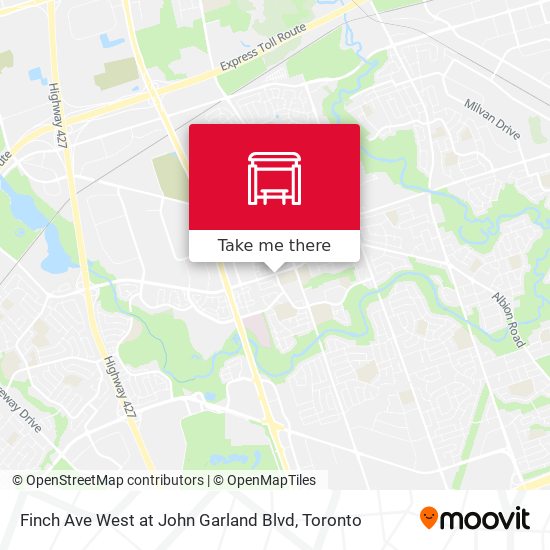 Finch Ave West at John Garland Blvd map