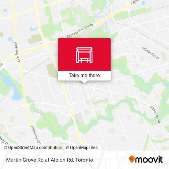 Martin Grove Rd at Albion Rd map