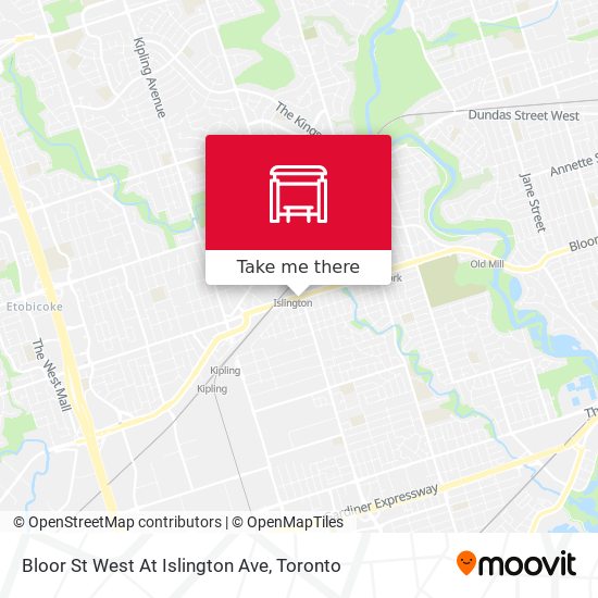 Bloor St West At Islington Ave map