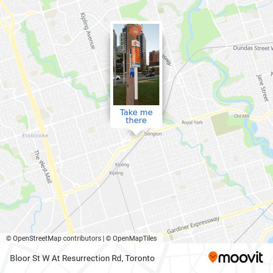 Bloor St W At Resurrection Rd map