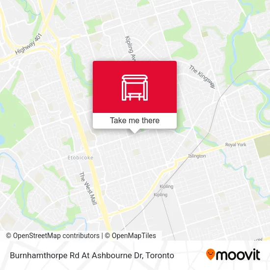 Burnhamthorpe Rd At Ashbourne Dr map