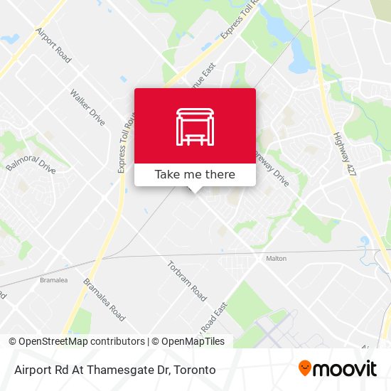 Airport Rd At Thamesgate Dr map