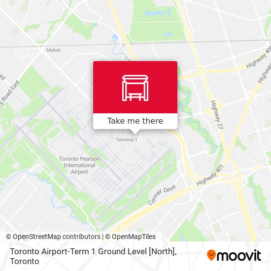 Toronto Airport-Term 1 Ground Level [North] map
