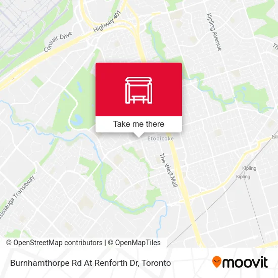 Burnhamthorpe Rd At Renforth Dr map