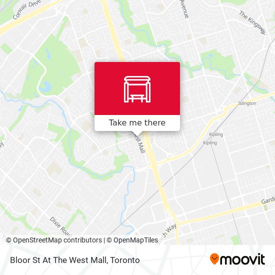Bloor St At The West Mall map