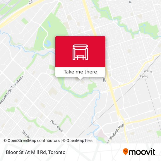 Bloor St At Mill Rd map