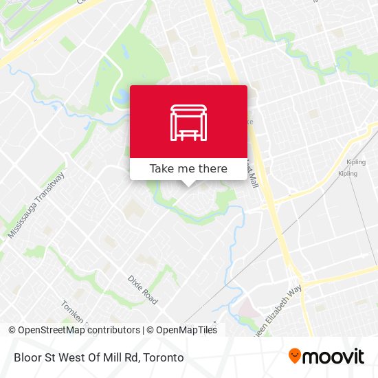 Bloor St West Of Mill Rd map