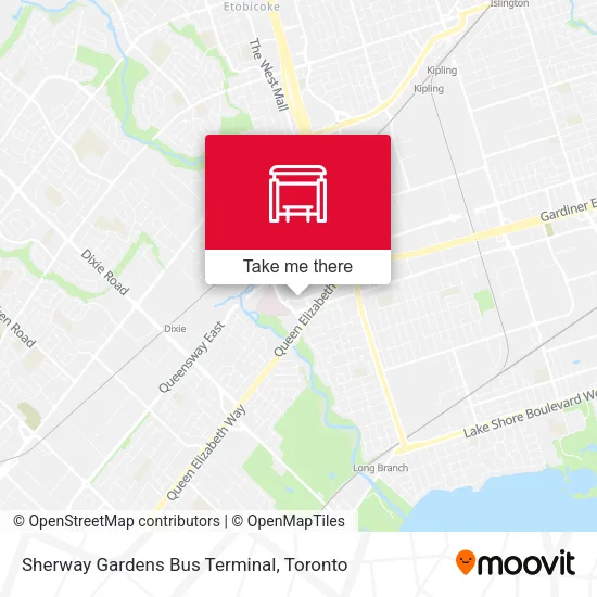Sherway Gardens Bus Terminal map