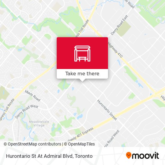 Hurontario St At Admiral Blvd map