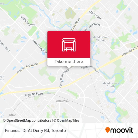 Financial Dr At Derry Rd map