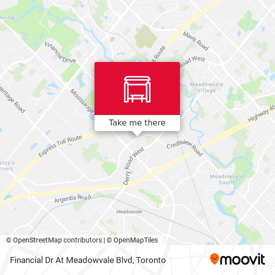 Financial Dr At Meadowvale Blvd map