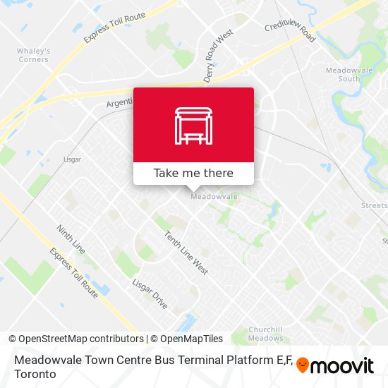Meadowvale Town Centre Bus Terminal Platform E,F plan