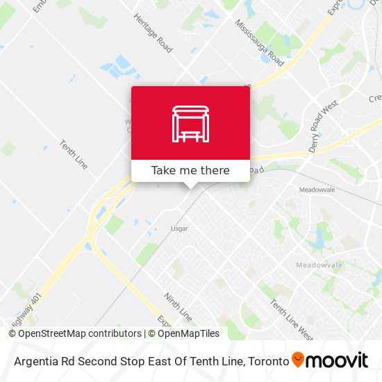 Argentia Rd Second Stop East Of Tenth Line map