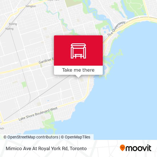 Mimico Ave At Royal York Rd map