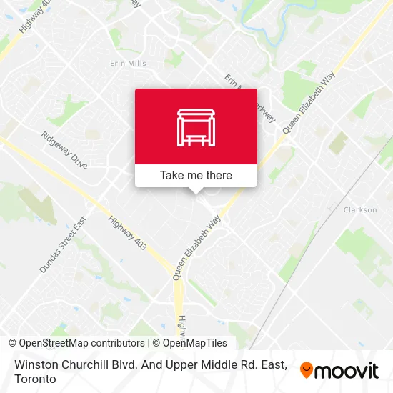Winston Churchill Blvd. And Upper Middle Rd. East map