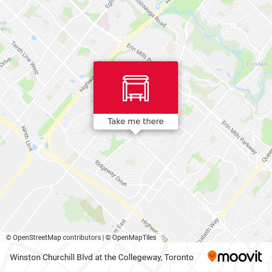 Winston Churchill Blvd at the Collegeway map