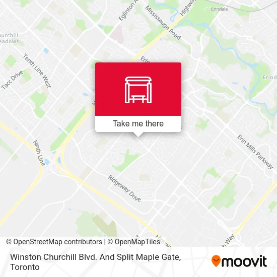 Winston Churchill Blvd. And Split Maple Gate map