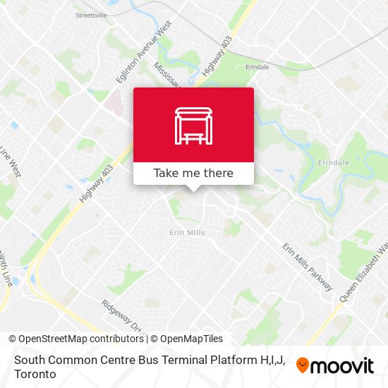 South Common Centre Bus Terminal Platform H,I,J map