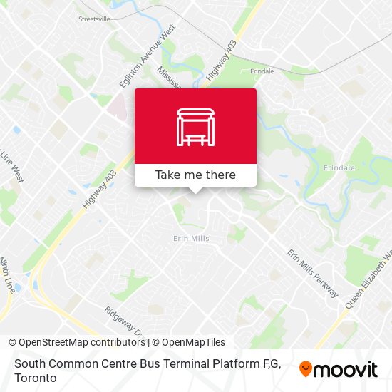 South Common Centre Bus Terminal Platform F,G map