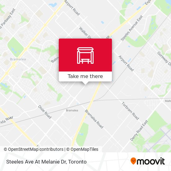 Steeles Ave At Melanie Dr map