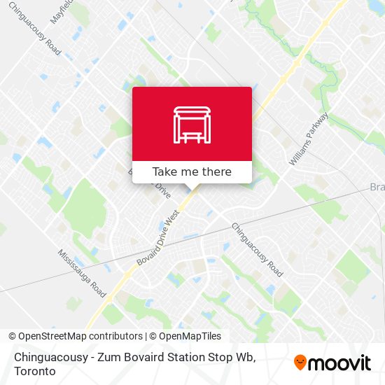 Chinguacousy - Zum Bovaird Station Stop Wb map