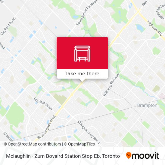 Mclaughlin - Zum Bovaird Station Stop Eb map