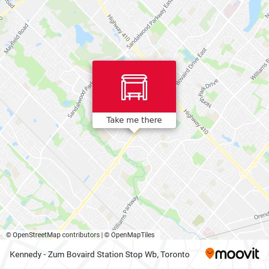 Kennedy - Zum Bovaird Station Stop Wb map