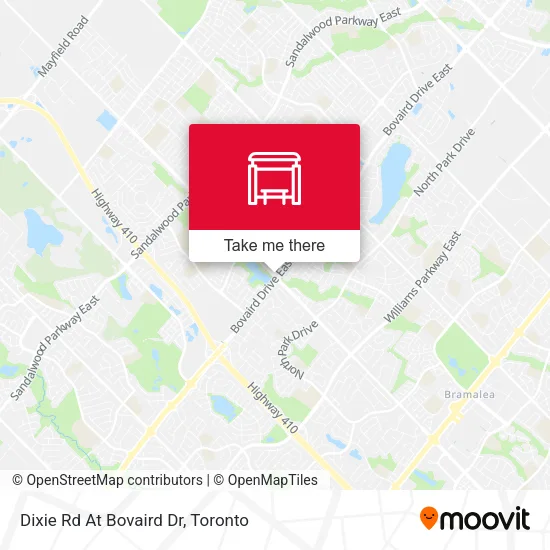 Dixie Rd At Bovaird Dr map