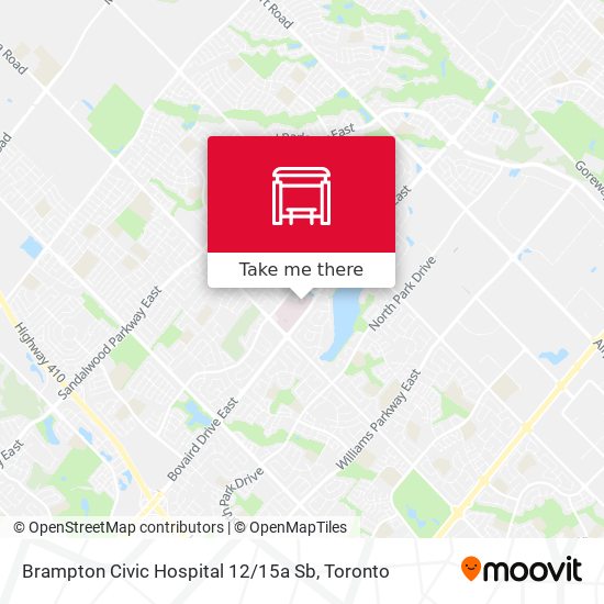 Brampton Civic Hospital 12 / 15a Sb map