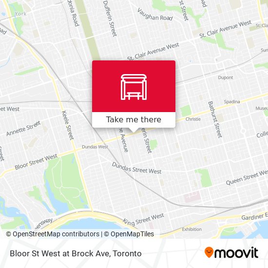 Bloor St West at Brock Ave map