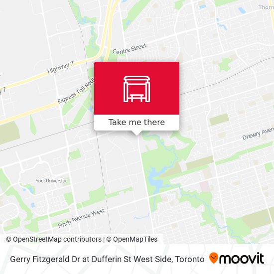 Gerry Fitzgerald Dr at Dufferin St West Side map