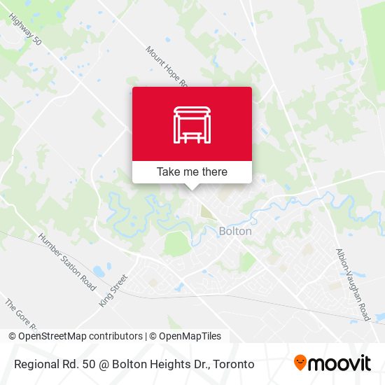 Regional Rd. 50 @ Bolton Heights Dr. map