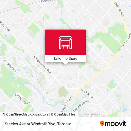 Steeles Ave at Windmill Blvd map