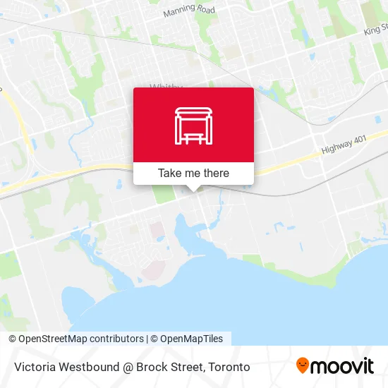 Victoria Westbound @ Brock Street map