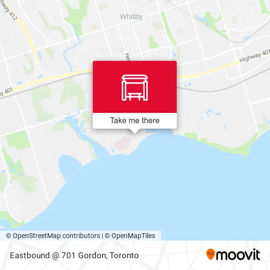 Eastbound @ 701 Gordon map