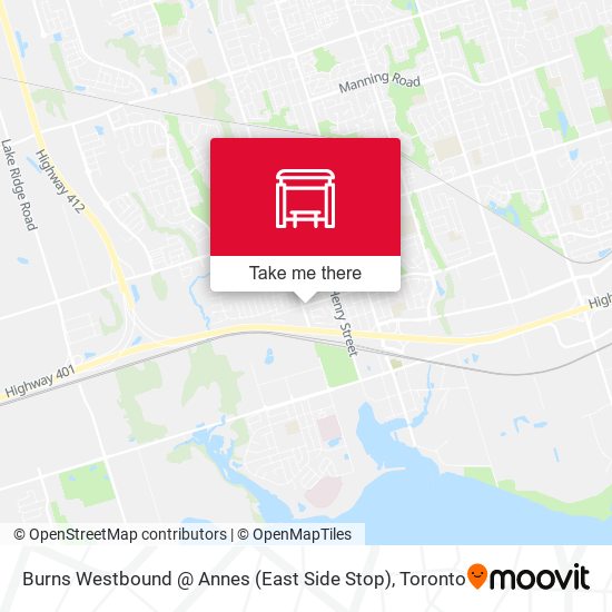 Burns Westbound @ Annes (East Side Stop) map