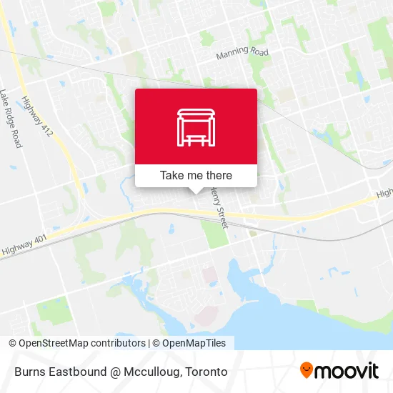 Burns Eastbound @ Mcculloug map