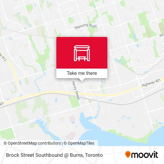 Brock Street Southbound @ Burns map