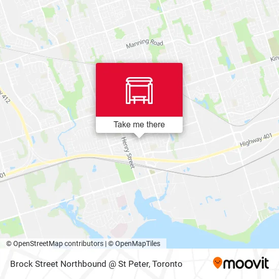 Brock Street Northbound @ St Peter map