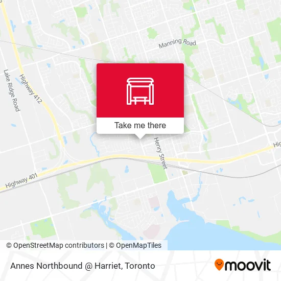 Annes Northbound @ Harriet map