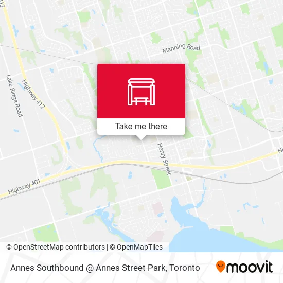 Annes Southbound @ Annes Street Park map