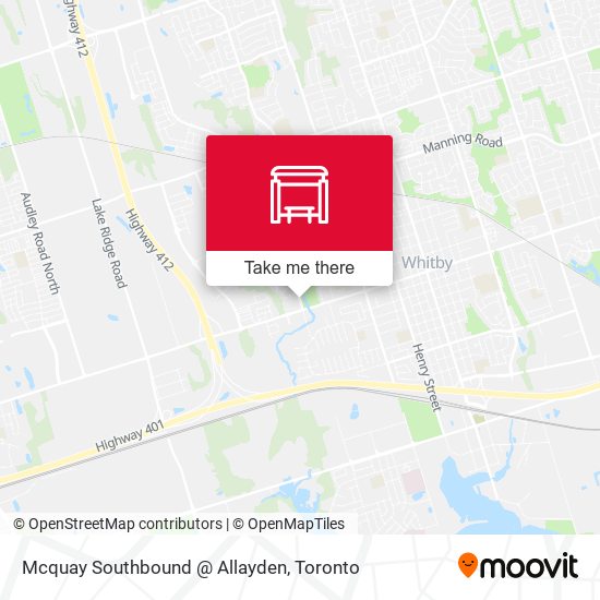 Mcquay Southbound @ Allayden map