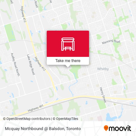 Mcquay Northbound @ Balsdon map
