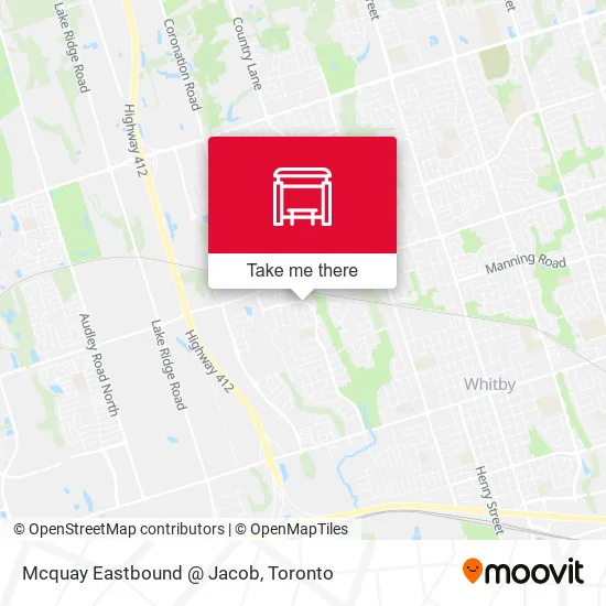 Mcquay Eastbound @ Jacob map