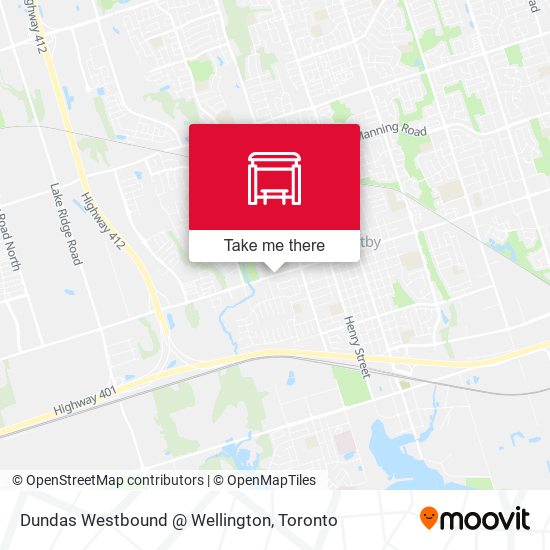 Dundas Westbound @ Wellington map
