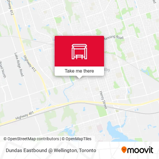 Dundas Eastbound @ Wellington map