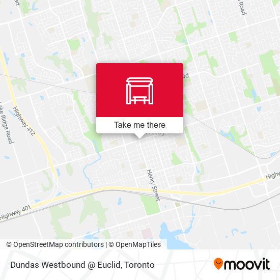 Dundas Westbound @ Euclid map