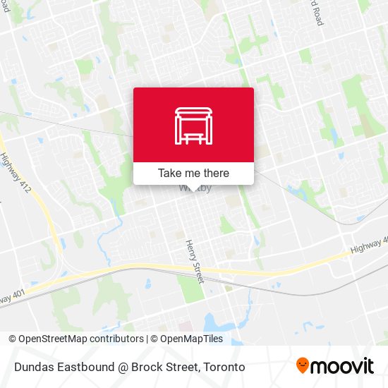 Dundas Eastbound @ Brock Street map